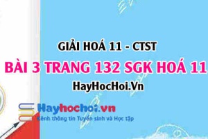 Giải bài 3 trang 132 Hoá 11 SGK Chân trời sáng tạo